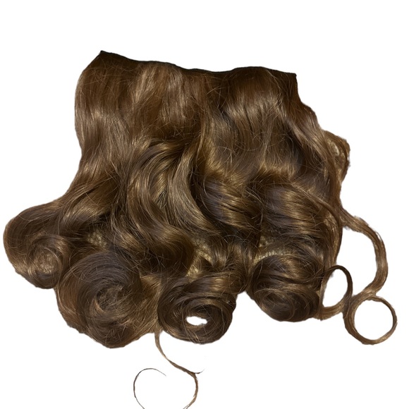 REECHO 20" 1-pack 3/4 Full Head Curly Wave Clips in on Synthetic Hair Extensions - Picture 2 of 11